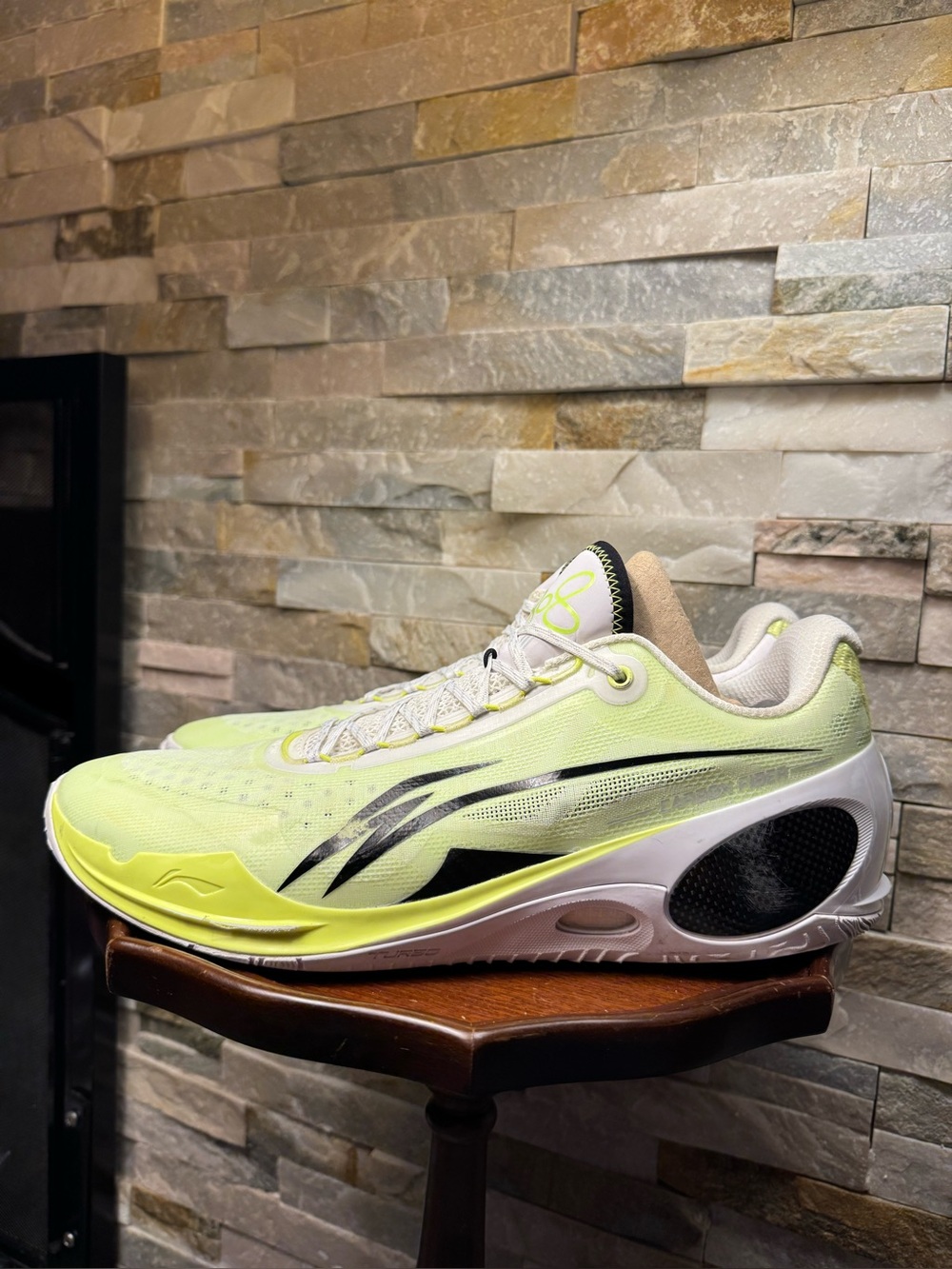 The Li-Ning Wade 808 3 Ultra 'Energy' basketball sneaker in neon yellow and whit